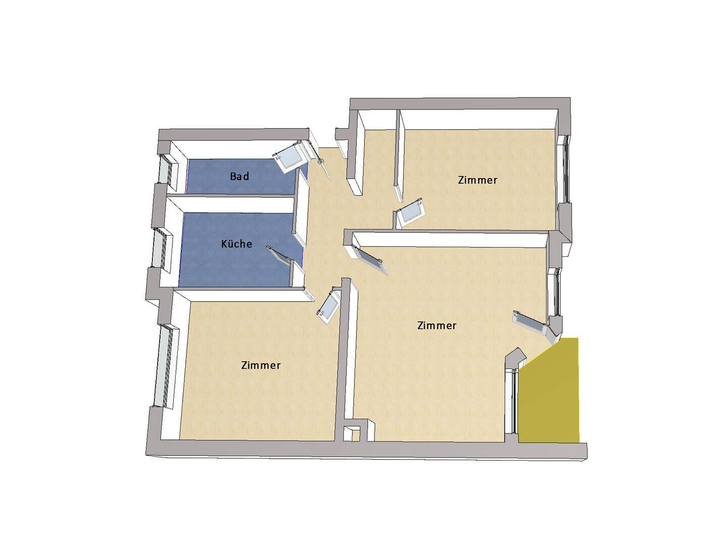 IMMOBERLIN.DE - Optimal positionierte Wohnung mit Westloggia in beliebter Lage – Berlin – Vorschaubild 9