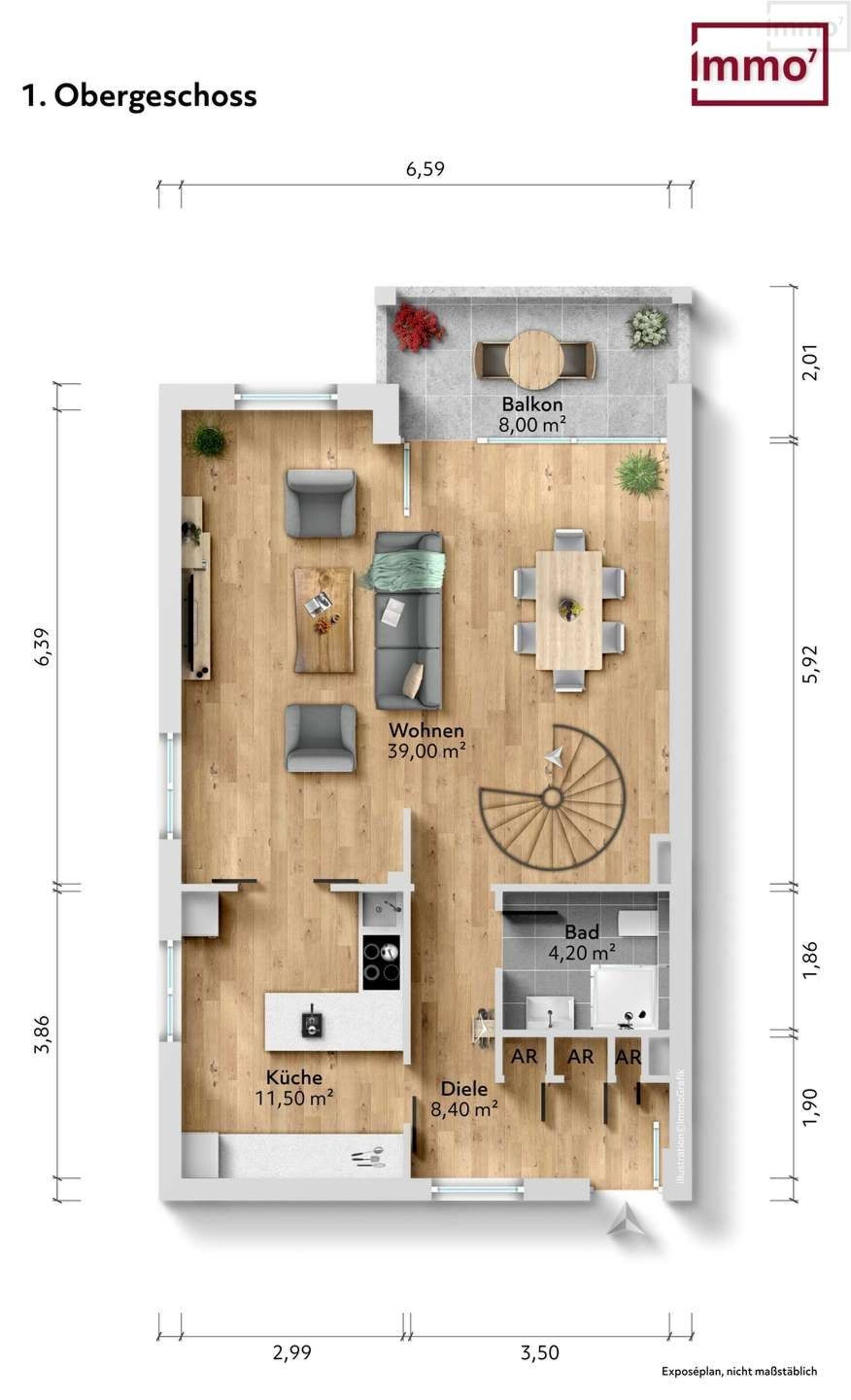 Maisonettewohnung in 50735 Köln mit 117 m² kaufen