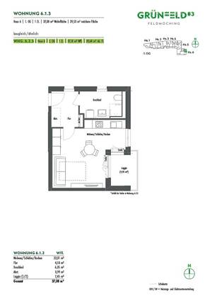 Durchdacht geplantes Apartment mit geschützter Loggia und Tageslichtbad – 80995 München – Vorschaubild 4