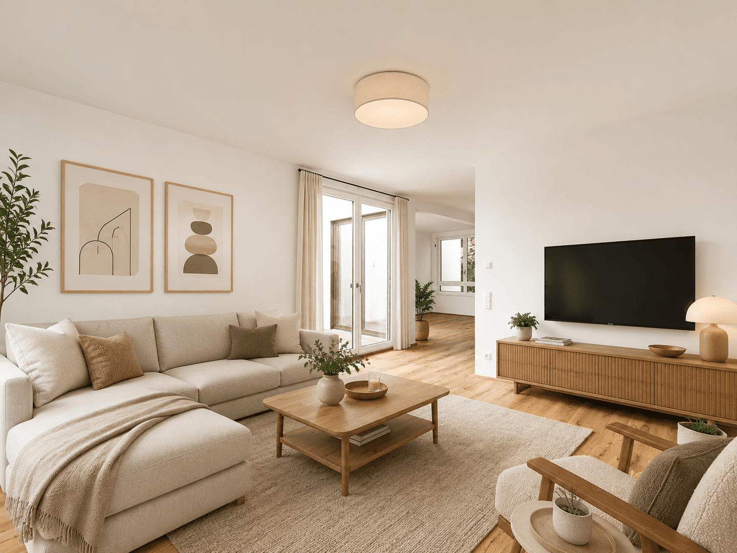 Sanierte 3-Zimmer-Wohnung mit traumhaftem Süd-Balkon – München – Vorschaubild 2