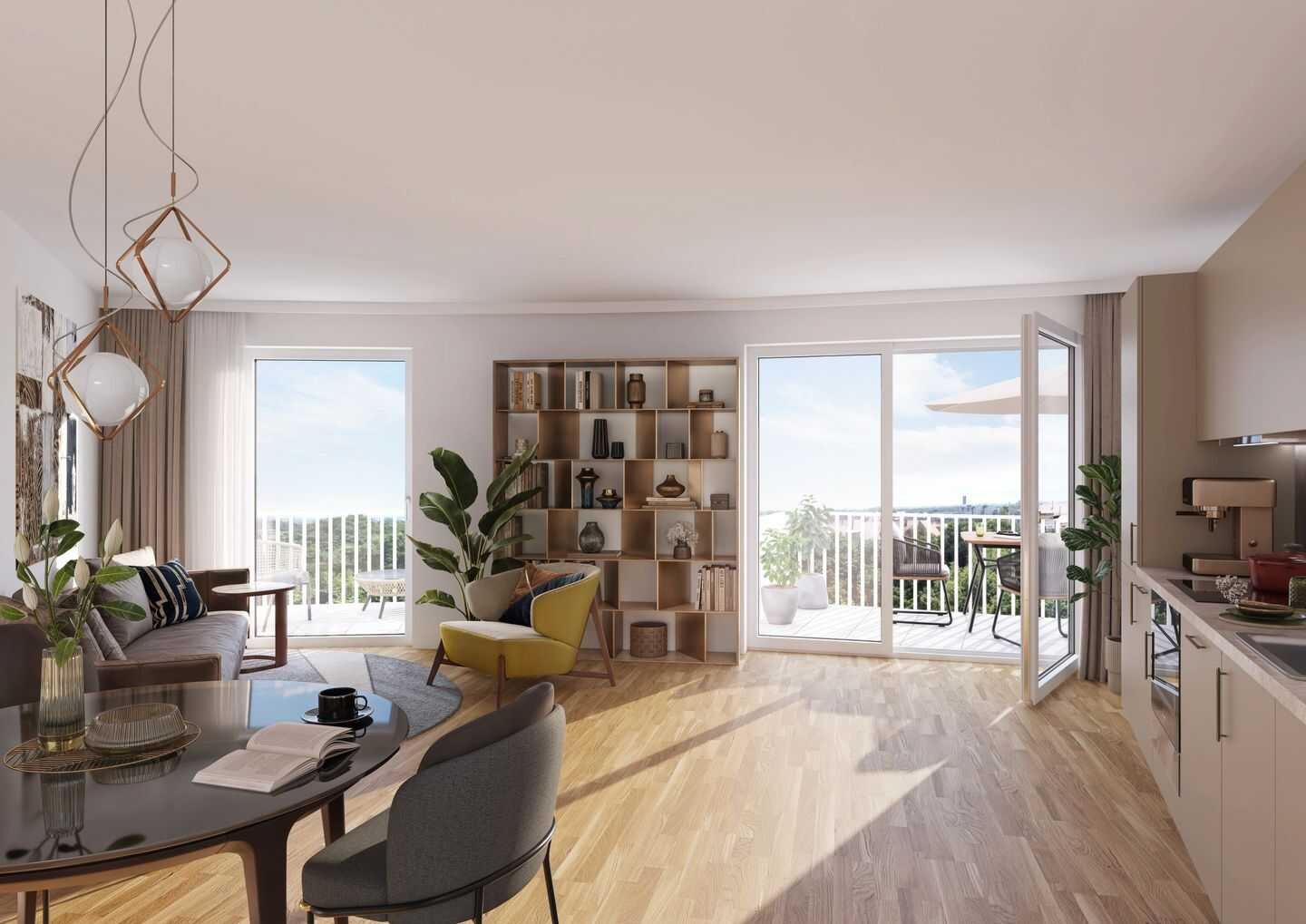 2-Zimmer-Wohnung mit 54,69 m² in VIVA MITTE - durchdacht für Homeoffice und Freizeit | 2. OG – Augsburg – Vorschaubild 5