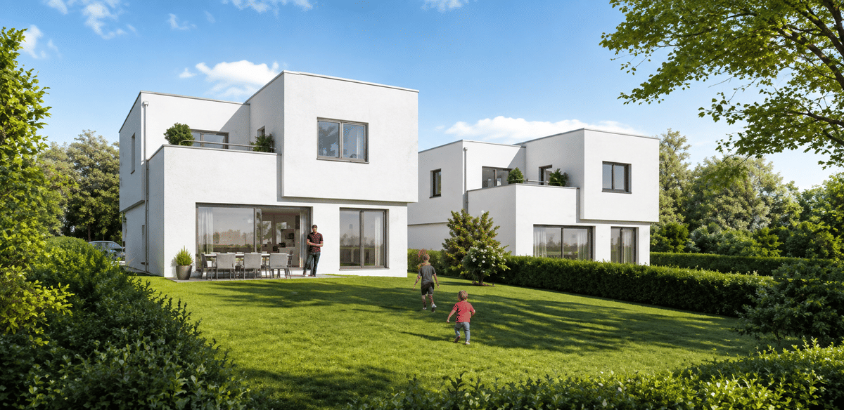 Bauhausvilla am Golfplatz Treudelberg - modernes Wohnen im grünen Hamburg – 22397 Hamburg – Bild 1 von 9