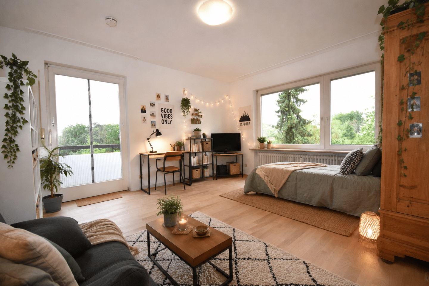 Ruhiges 1-Zi.-Appartement mit tollem S/O-Balkon, unverbaubarem Ausblick und Garage