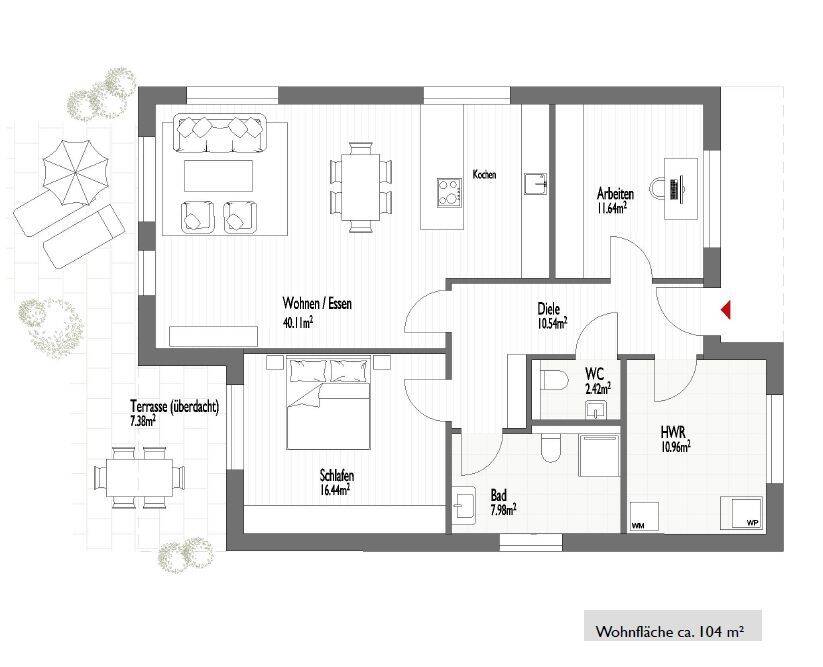 Willkommen im Wacholderweg I Freistehende Bungalowvarianten, 3 - 4 Zimmer, ca. 100 - 120 m² in begehrter Wohnlage – Langwedel – Vorschaubild 9