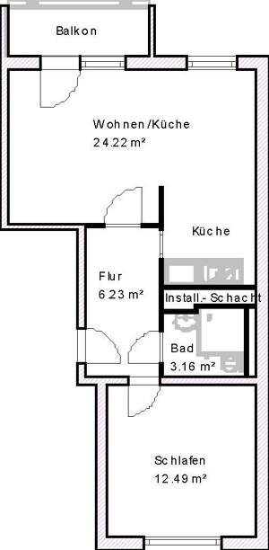 Schöne, helle Wohnung für Senioren! – 39118 Magdeburg – Vorschaubild 2
