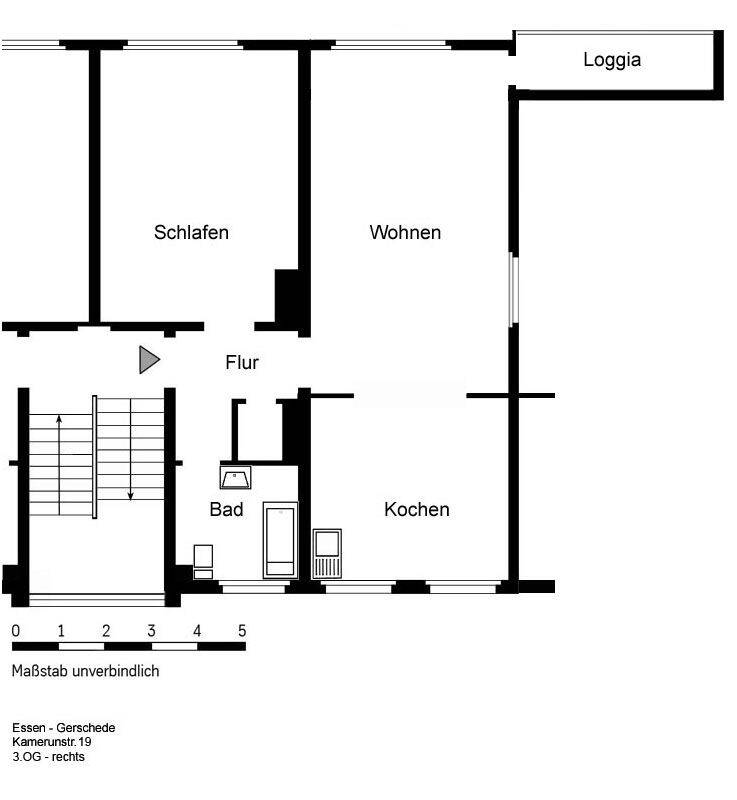 2-Zimmer-Wohnung in Essen Gerschede mit großem Balkon – Essen – Vorschaubild 6