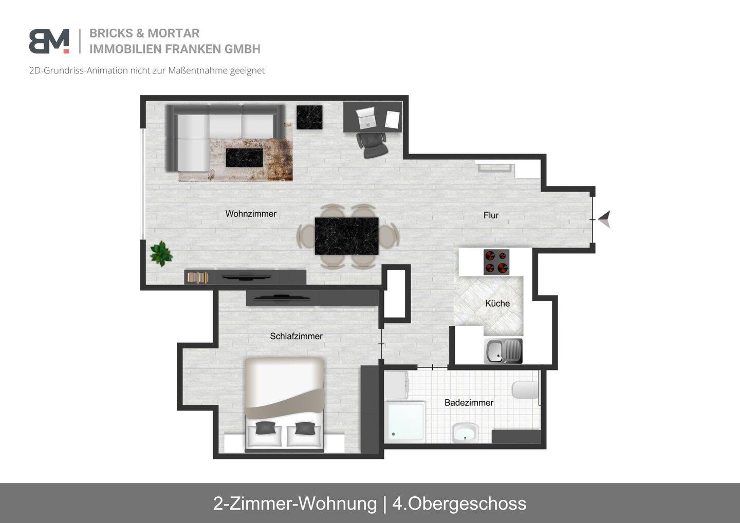 2016 umfassend saniert | Einbauküche von 2017 inklusive | modernes Bad | 2 Zimmer – Nürnberg – Vorschaubild 9