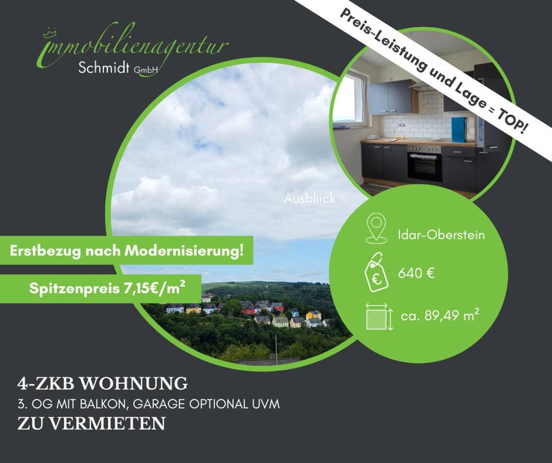 4ZKB Balkon, inkl. EBK, modernisiert, zu vermieten!