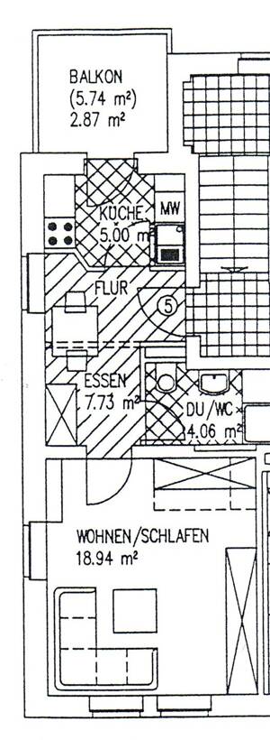 gemütliche 1 Raumwohnung mit Balkon – 8058 Zwickau – Vorschaubild 2