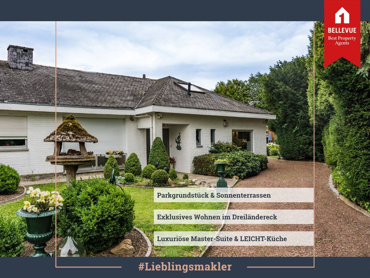 Exklusives Wohnen im Dreiländereck - mit Gästehaus & parkähnlichem Grundstück – 52076 Aachen – Bild 1 von 9
