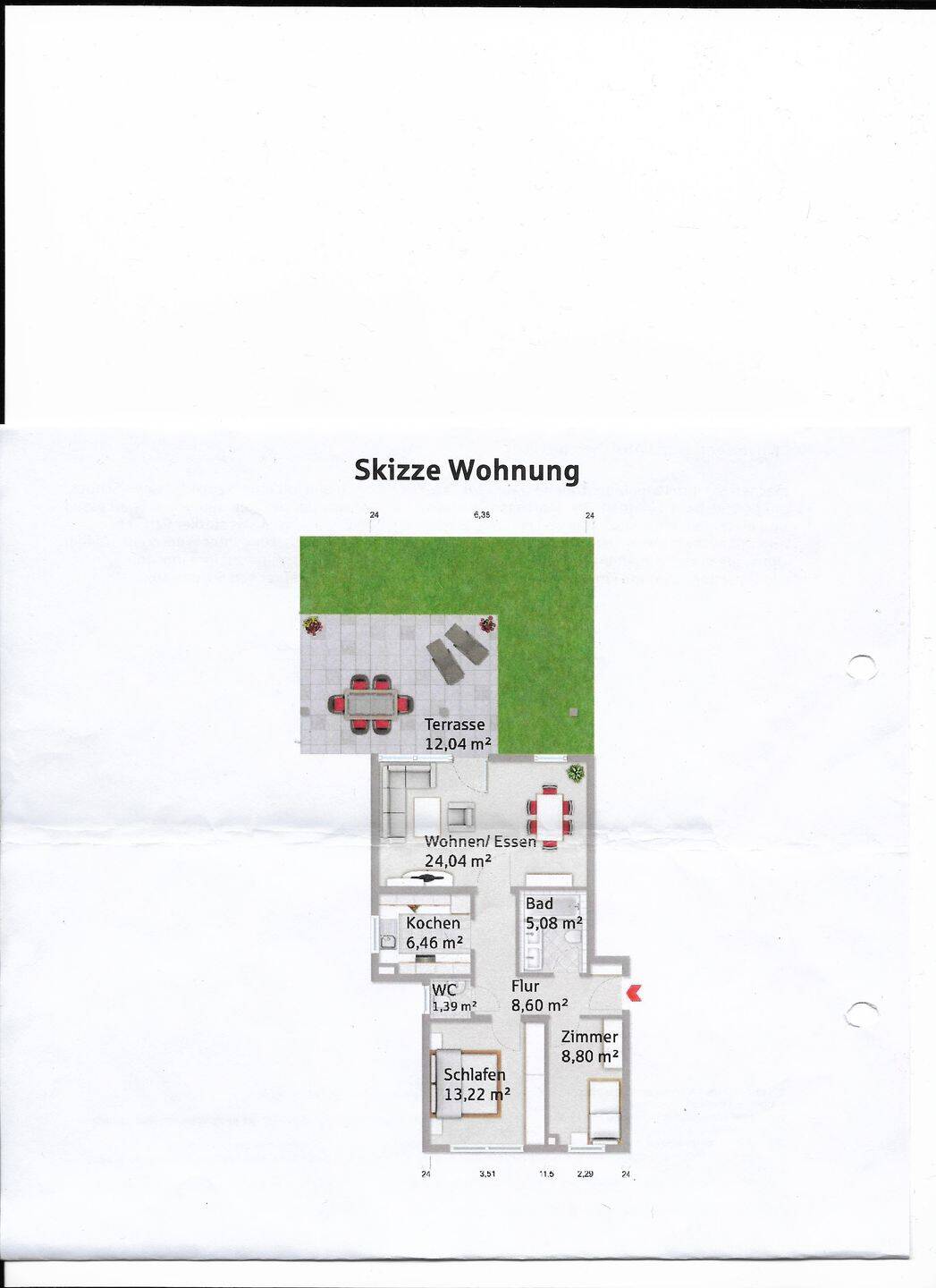 Attraktive 3-Zimmer-Wohnung mit Terrasse und Einbauküche in Pforzheim/Rodgebiet (Südweststadt)