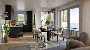 Attraktive 3-Zi.-Whg., SW-Balkon, Tageslicht-Bad, Gäste-WC, Lift – 81827 München – Vorschaubild 2