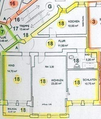 Geräumige 3-Raum Wohnung mit Balkon und Wanne. – Magdeburg – Vorschaubild 3