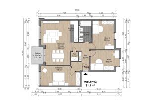 Attraktive 4,5 Zimmer-Wohnung im 1.OG mit Balkon und Aufzug – 63075 Offenbach am Main – Vorschaubild 3