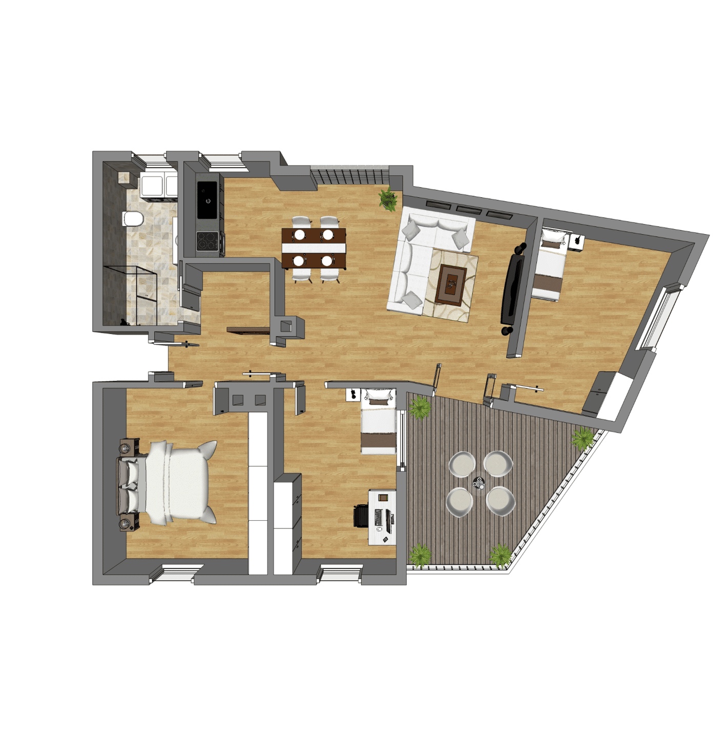 Modernes Wohnen mit großzügigem Raumangebot und sonniger Dachterrasse - ca. 97 m²