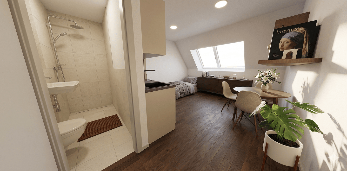 Neubau-Studentenappartement im Dachgeschoss ++ attraktive Kapitalanlage ++ – München – Vorschaubild 2