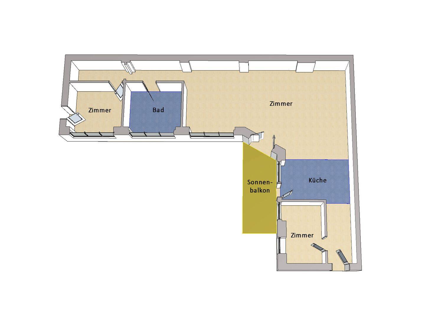 IMMOBERLIN.DE - Exquisite Altbauwohnung mit Balkon, Loftambiente & Lift an der Spree – Berlin – Vorschaubild 8