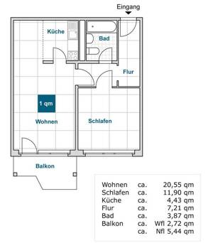 Hier lässt es sich aushalten: interessante 2-Zimmer-Wohnung – 1239 Dresden – Vorschaubild 2