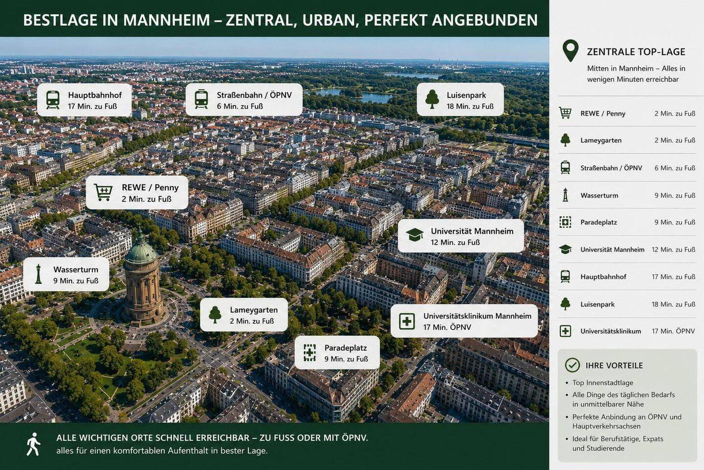 All-inclusive (inkl.Strom/Internet) Voll möblierte 3er WG-Zimmer in den Mannheimer Quadraten S6 – Mannheim – Vorschaubild 4