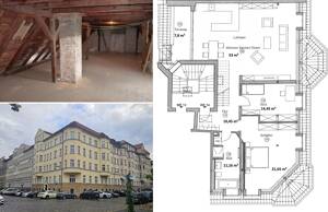 Unausgebautes DG mit Baugenehmigung; 5 Räume, ca. 192,02 m² Gesamtfläche