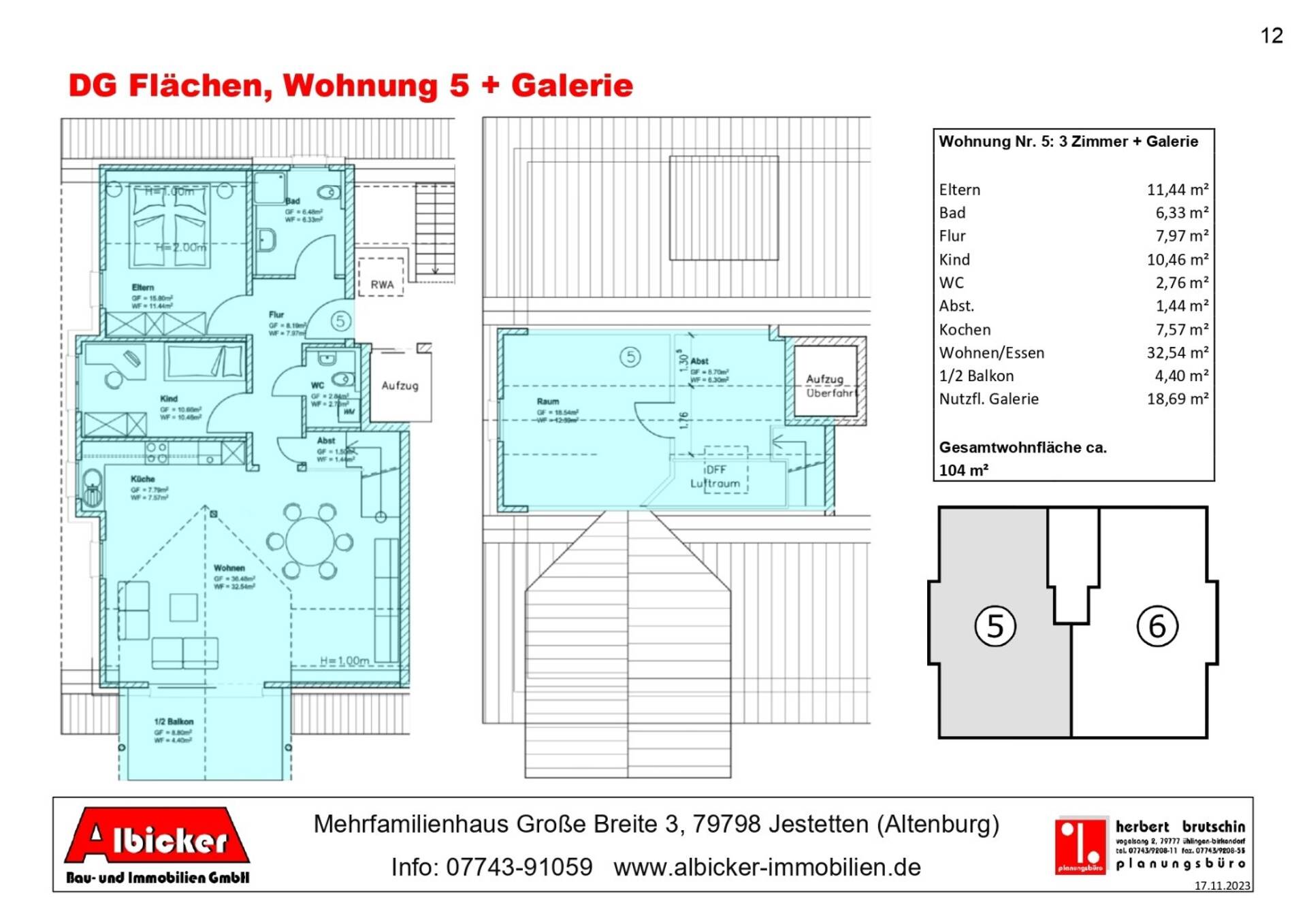 Rohdachboden in 79798 Jestetten-Altenburg mit 104 m² kaufen