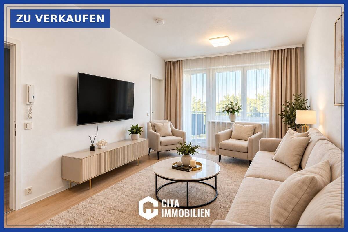 Vermietete 3-Zimmer-Wohnung mit Balkon, Aufzug & Garage in Frankfurt-Hausen – 60488 Frankfurt am Main – Bild 1 von 9