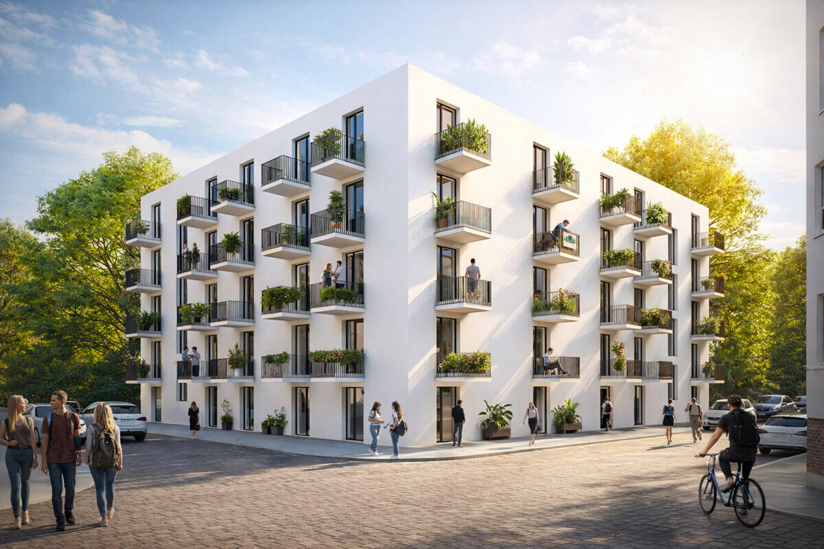 WE 2: Eberswalde: ERSTBEZUG im LUXUS Neubau: 1-Zi mit 19m² ab 2027 BEZUGSBEREIT – Berlin – Bild 1 von 9