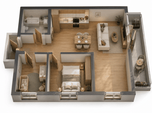 Moderne Dreiraumwohnung mit Aufzug und Terrasse in Leipzig Thekla – 4349 Leipzig – Vorschaubild 5