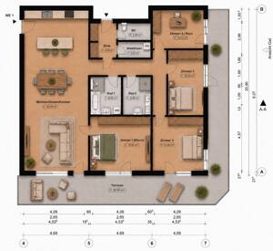 WOHNEN im GRÜNEN: ERSTBEZUG im LUXUS Neubau: QNG und KFW: 5-Zi-Whg mit SÜD Terrasse und 3 Bädern – 14195 Berlin – Vorschaubild 3