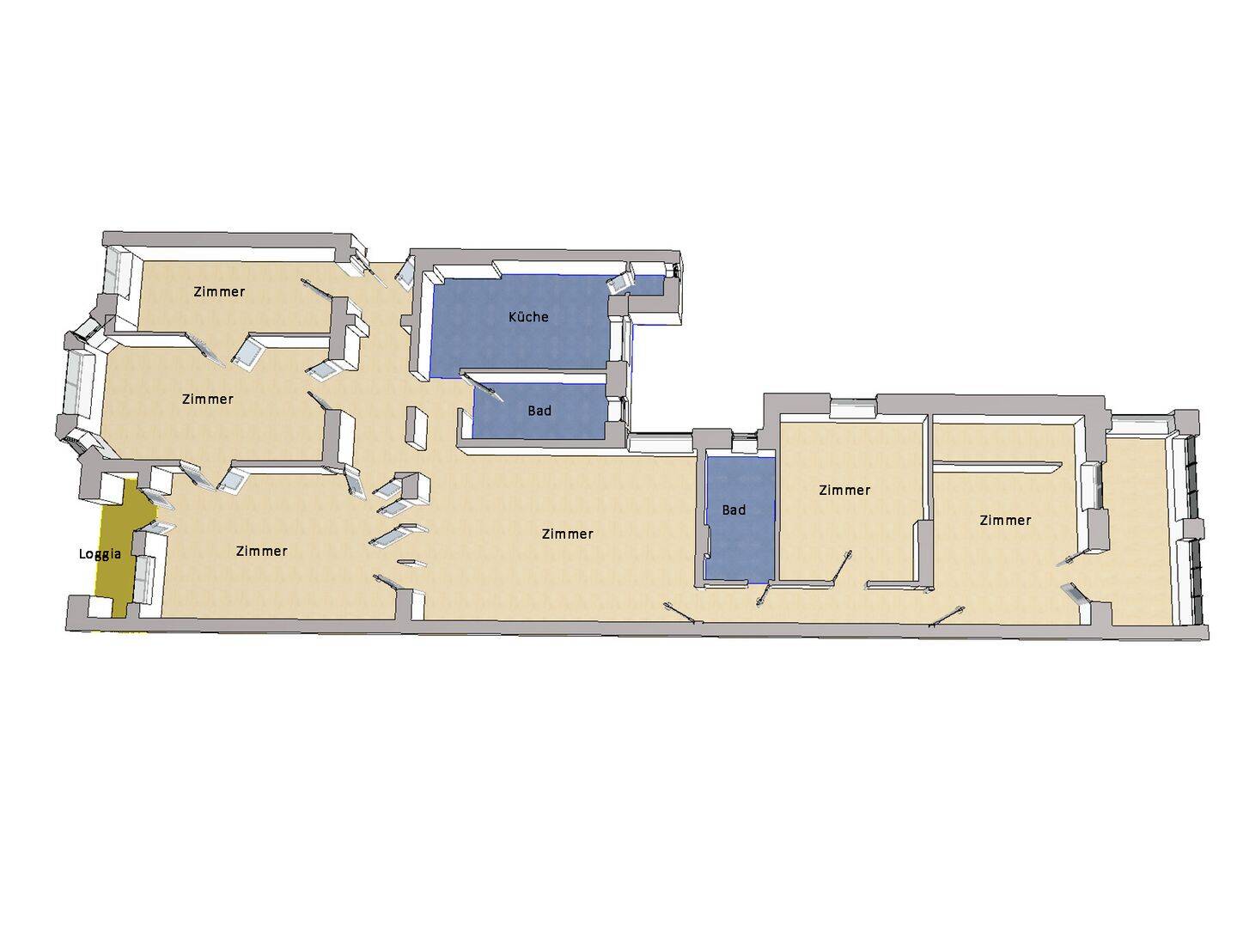 IMMOBERLIN.DE - Perle in Toplage: Familienfreundliche Altbauwohnung mit Westloggia & Naturkulisse – Berlin – Vorschaubild 6