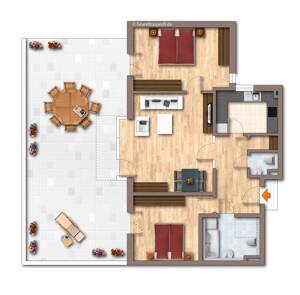Bezugsfrei im Spitäle – große, helle Wohnung mit Terrasse & Tiefgarage – 97082 Würzburg – Vorschaubild 6