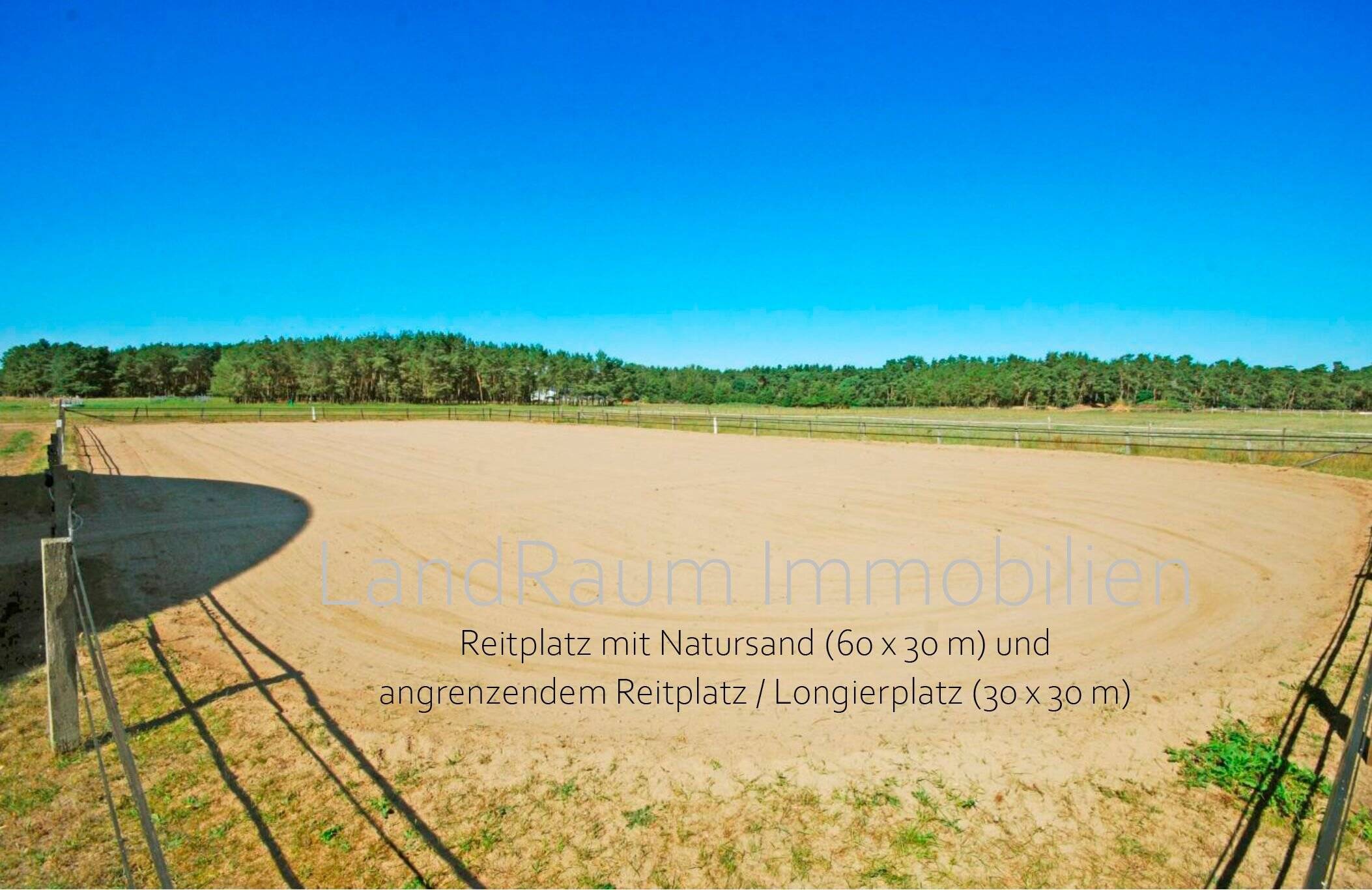 Pferdehof - Reitanlage, 4 FeWo, 10 ha Land + ca. 5,2 ha Pachtland, Reithalle 20 x 60 m + Aussenreitplätzen, Laufstall 16 Pferde+4 Boxen, g – Dreetz – Vorschaubild 6