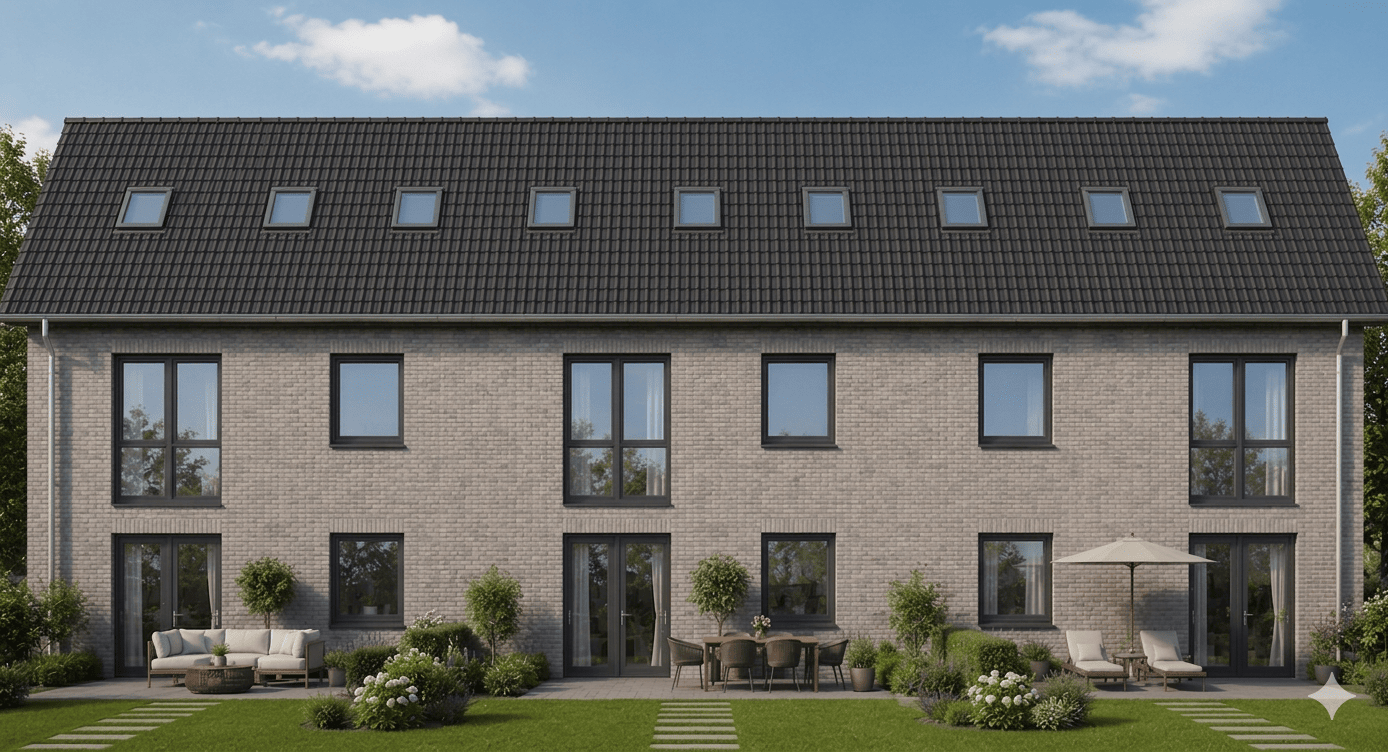 Geplantes Neubauvorhaben - Mittelreihenhaus mit Gartenanteil