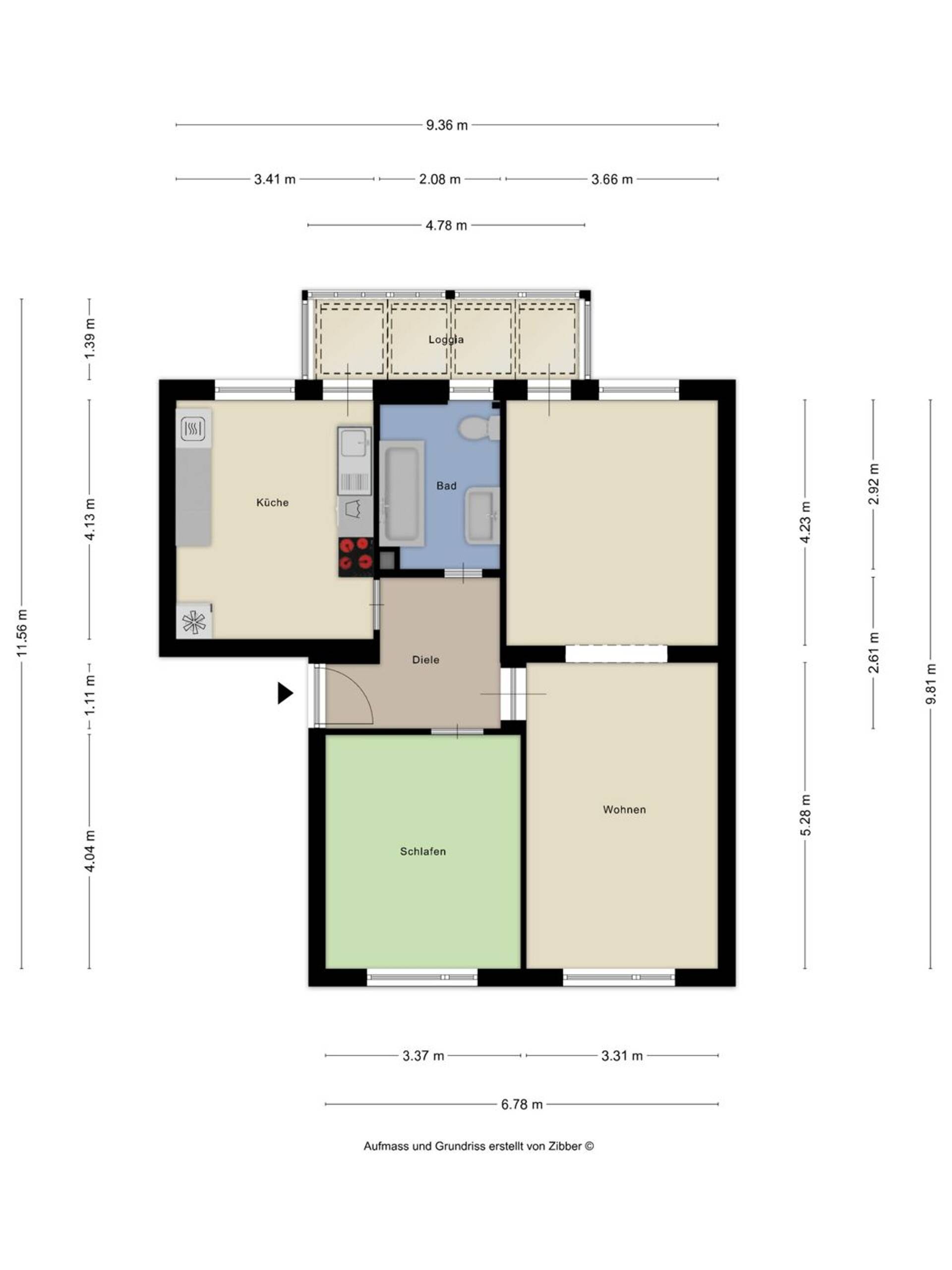 Etagenwohnung in 50733 Köln / Nippes mit 76,4 m² kaufen