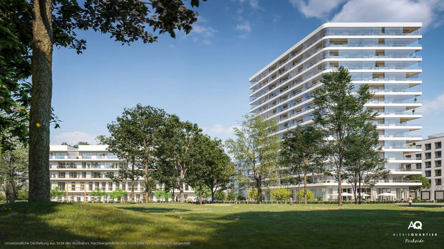 4-Zi-Whg. mit 2 großzügigen Tageslichtbädern, davon 1 en suite u. großzügigem Balkon zum Park – München – Vorschaubild 2