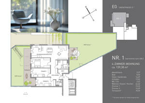 Exklusive 4-Zimmer-Wohnung mit Terrasse und Gartenanteil – 79104 Freiburg im Breisgau – Vorschaubild 2