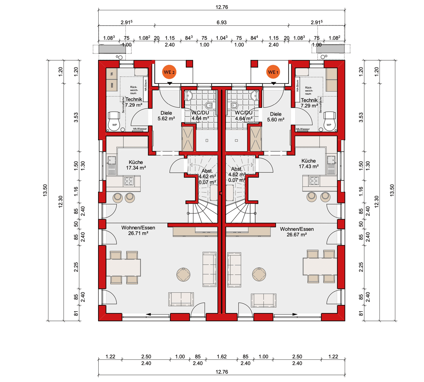 NEUBAUPROJEKT in Lankwitz - Doppelhaushälfte 165 m² inkl. Grundstück mit Garten und Dachterrasse – Berlin – Vorschaubild 3