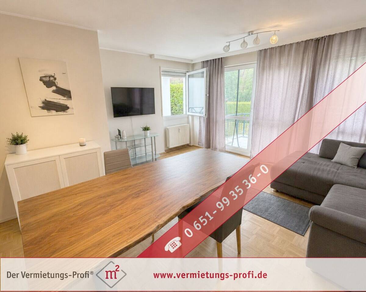 Gepflegte 3-Zimmer-Wohnung mit sonnigem Balkon und Stellplatz in begehrter Lage in Trier-Ruwer. – 54292 Trier – Bild 1 von 7