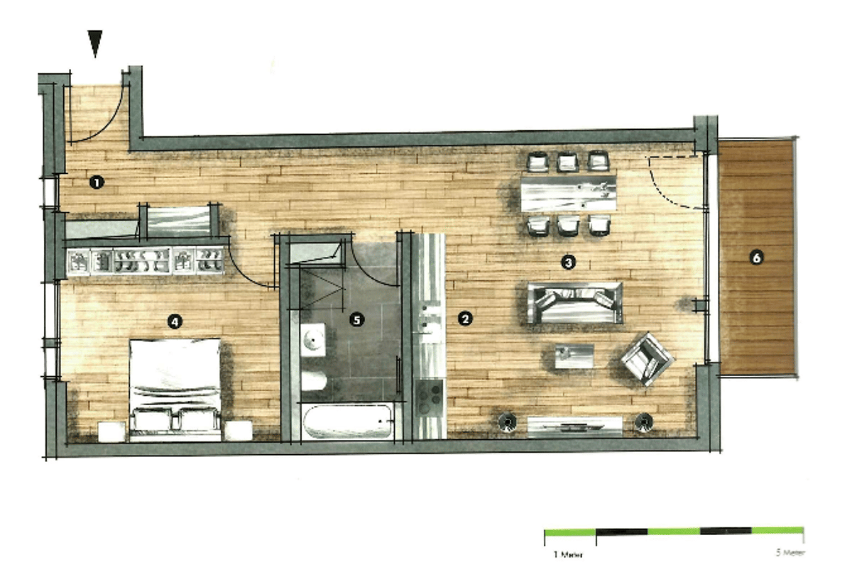 Exklusive, neuwertige 2-Zimmer-Wohnung mit Balkon und EBK in Düsseldorf – 40235 Düsseldorf – Bild 1 von 6