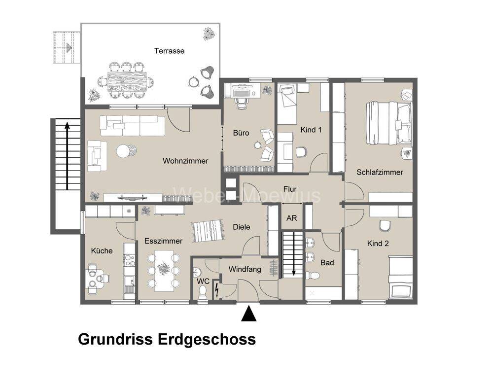 Freistehender Einfamilien-Bungalow mit traumhaftem Garten in ruhiger Ortsrandlage – Bergisch Gladbach – Vorschaubild 3