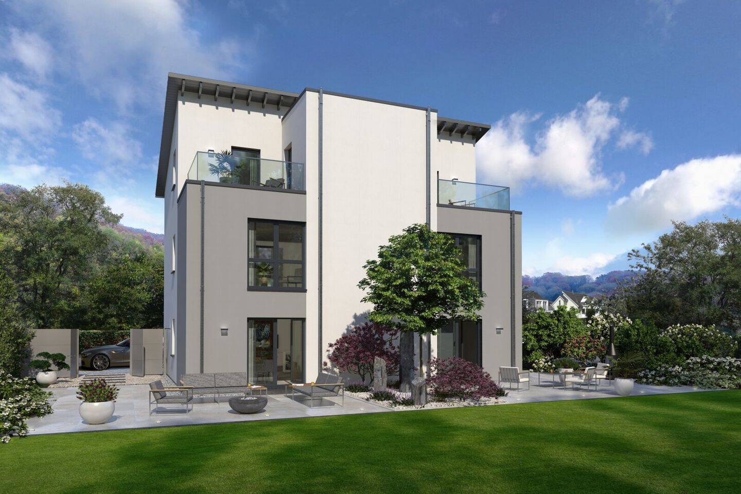 Eine geringe Grundfläche bei maximalem Wohnkomfort - Unser dreigeschossiges Doppelhaus – Dietenhofen – Bild 1 von 9