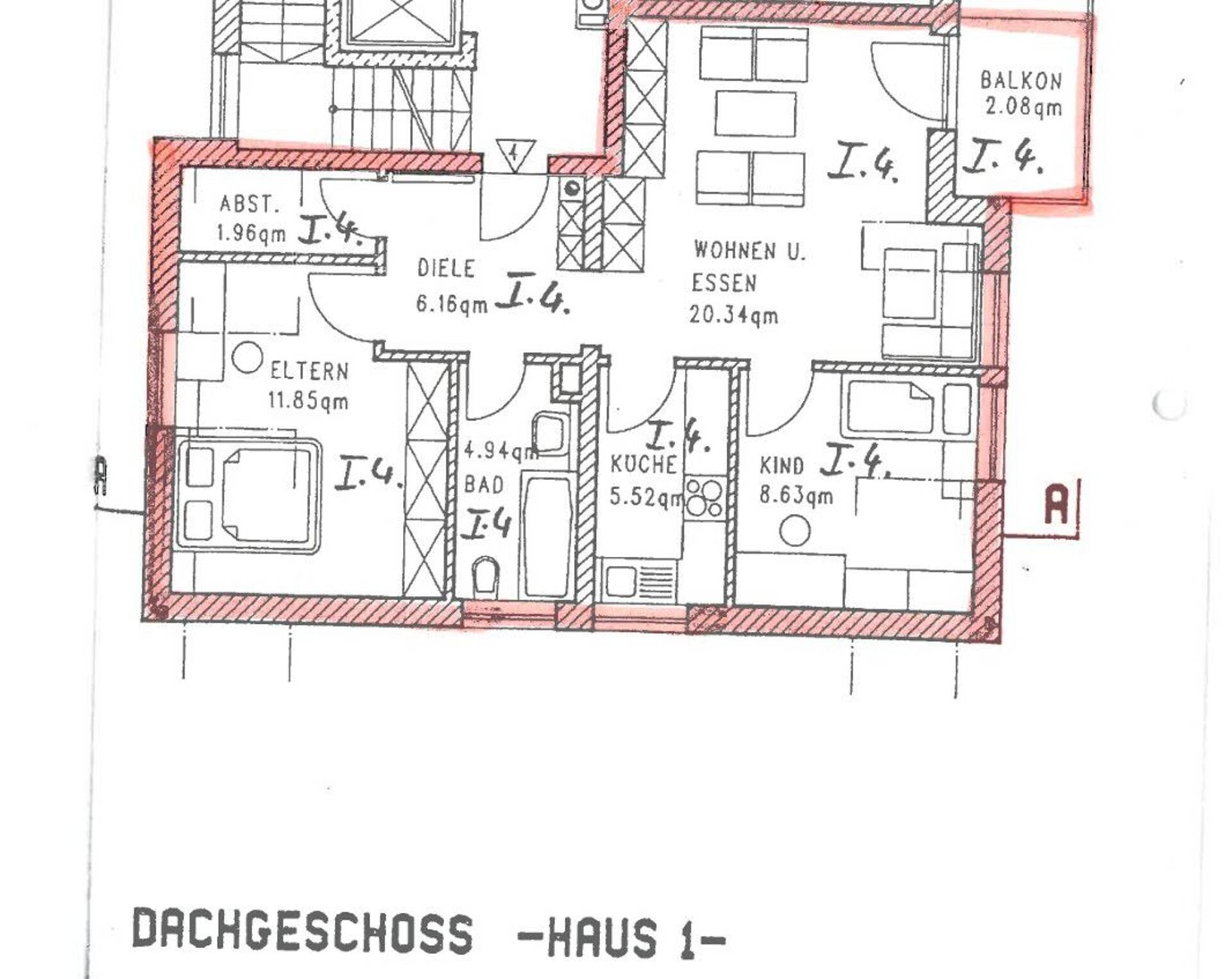 Dachgeschosswohnung in 84307 Eggenfelden mit 62 m² kaufen
