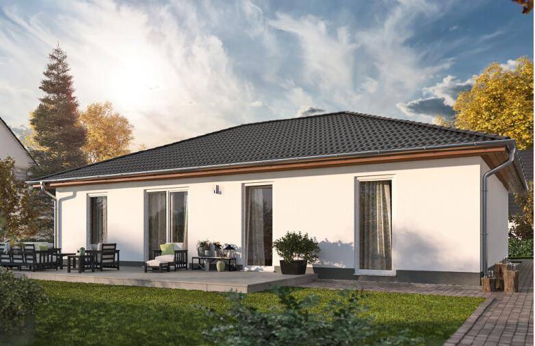Ein solider eleganter Walmdachbungalow schlüsselfertig T 107 ohne Grundstück