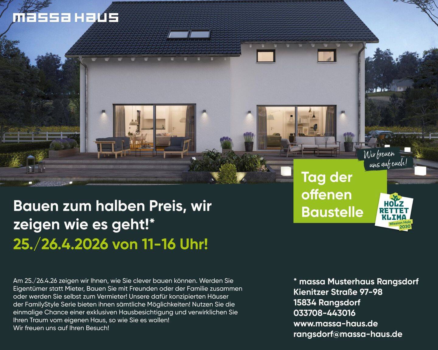 Tag der offenen Tür - Ihr Weg ins Eigenheim zum halben Preis! – Kleinmachnow – Bild 1 von 9