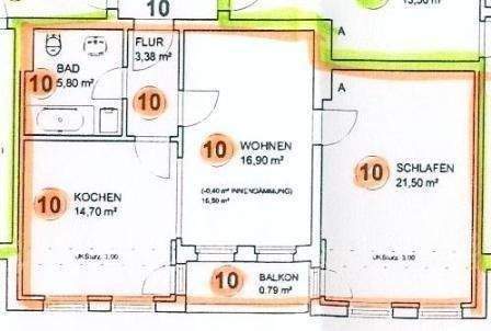 Schöne 2-Raum Wohnung in zentraler Lage mit Balkon. – Magdeburg – Vorschaubild 3