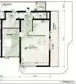 Trier-Zentrum-Viehmarkt / 2 Zimmer-Wohnung / Einbauküche / Fußbodenheizung / Balkon / Aufzug / Fitnessstudio – 54290 Trier – Vorschaubild 9