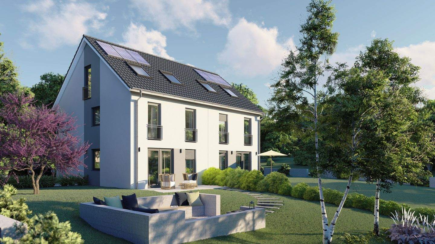 Exklusiv leben, clever investieren: Doppelhaus Sallzburg mit Grundstück in Landshut. – Landshut – Bild 1 von 6