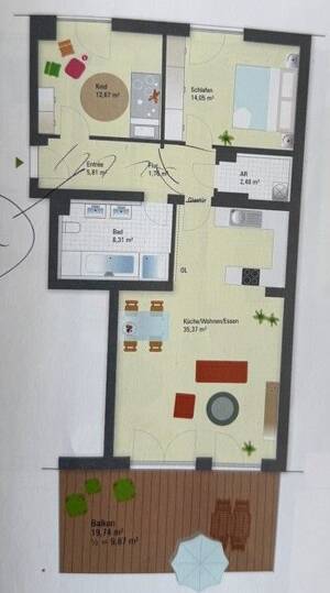 Moderne, frisch renovierte 3-Zimmer-Wohnung mit Balkon, Aufzug und Stellplatz in begehrter Lage von Fürth-Atzenhof