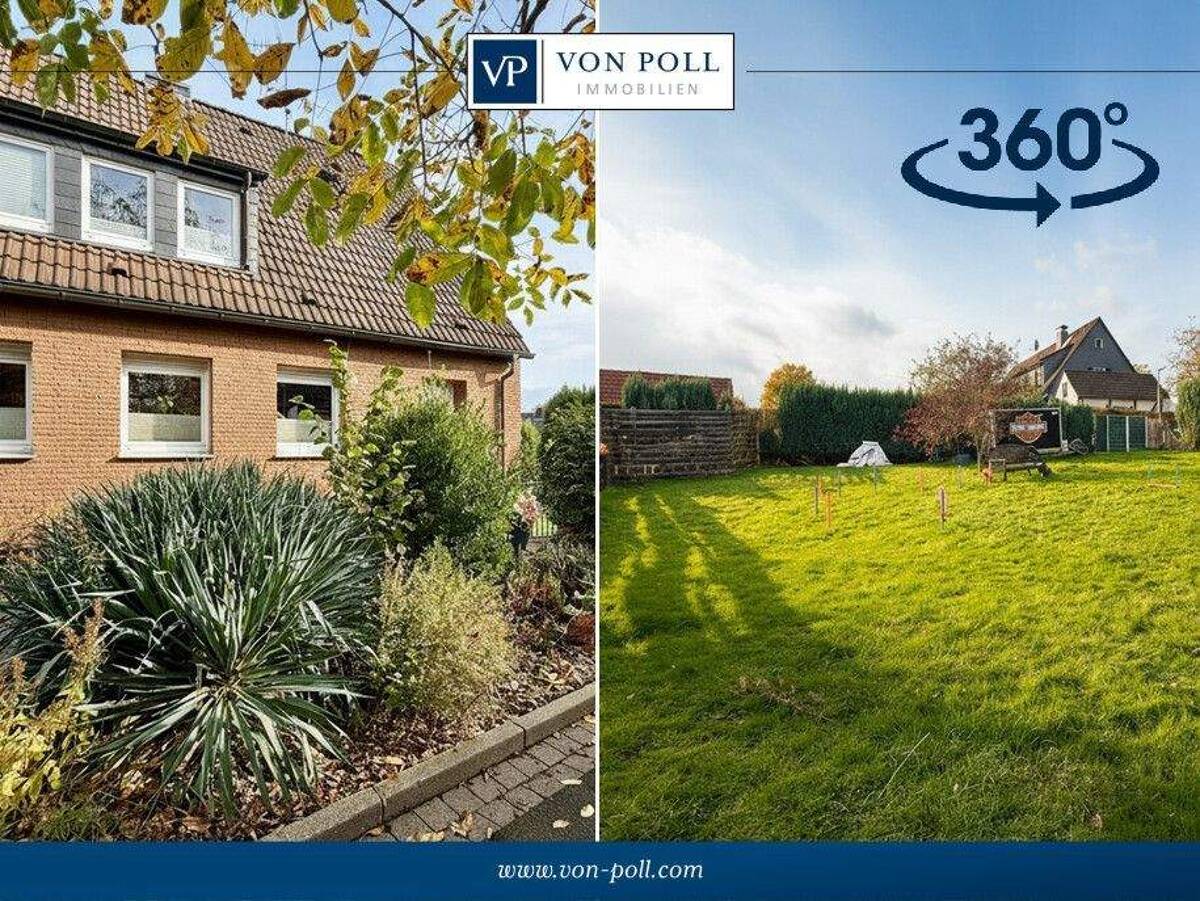 Ein Angebot - zwei Möglichkeiten! Doppelhaushälfte & Baugrundstück für ein freistehendes Einfamilienhaus – 45359 Essen – Bild 1 von 9