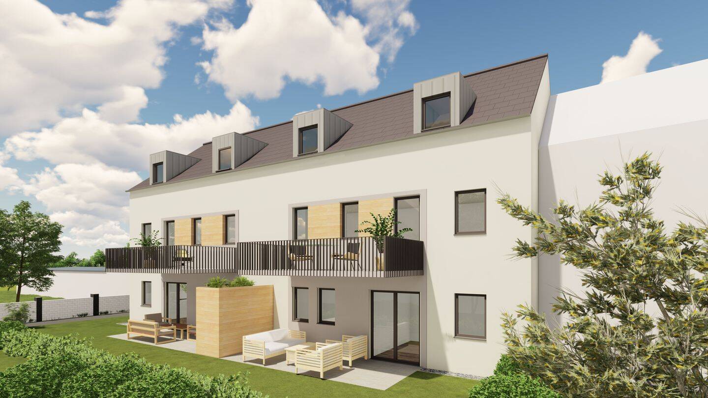 BAUBEGINN ist ERFOLGT! - 2ZKB-Neubau-Eigentumswohnung mit barrierefreiem Zugang, Aufzug, ca. 59,32 m2 Terrasse, Bezug ca. März 2027 – Trier – Vorschaubild 2